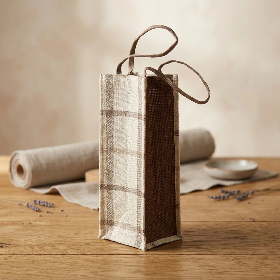 Handmade Jute Water Bottle Bag | Bottle Cover with Handle for Daily Use & Gifting