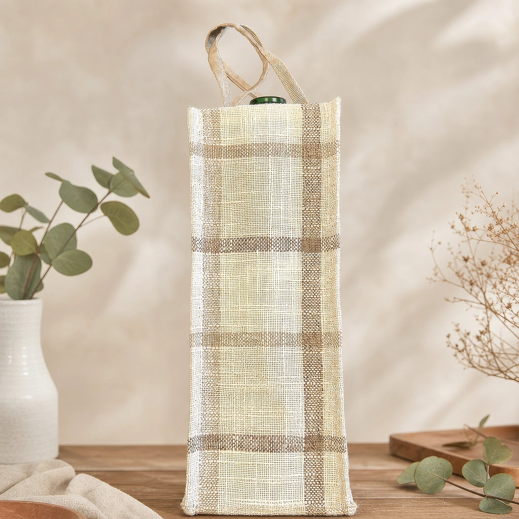 Handmade Jute Water Bottle Bag | Bottle Cover with Handle for Daily Use & Gifting