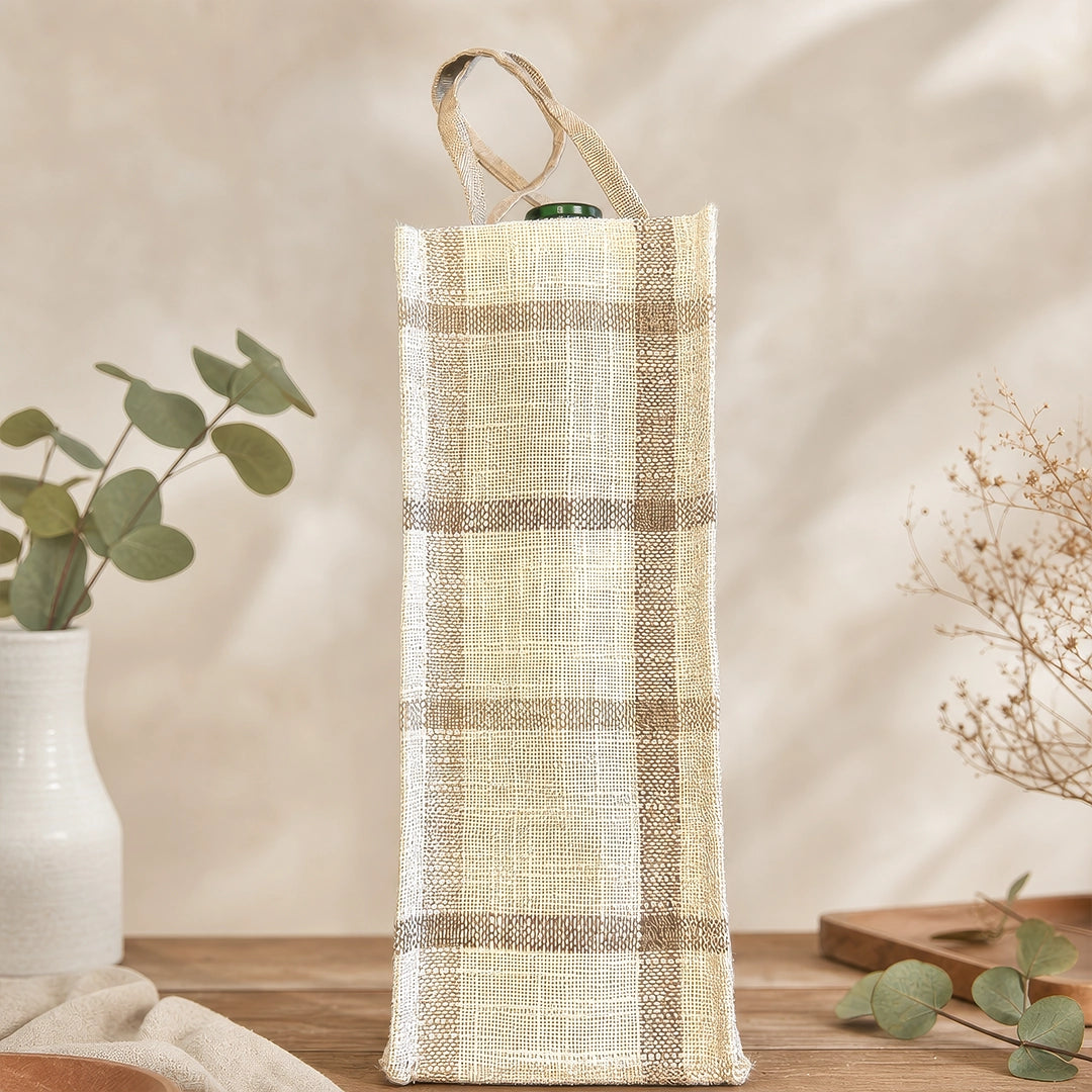 Handmade Jute Water Bottle Bag | Bottle Cover with Handle for Daily Use & Gifting