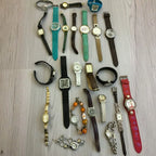 Lot of 20+ Mixed Fashion & Quartz Watches – Men’s & Women’s, Untested for Parts/Repair/Resale