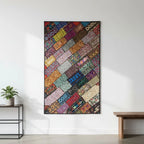 Vintage Tribal Patchwork Quilt – Mixed Pattern, Fabric Collage, Boho Decor Throw, Handmade by Craftswomen from Thar Desert, Sindh, Pakistan