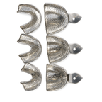 Premium Dental Impression Tray Set - 6 Pcs Perforated Stainless Steel Full Arch Upper & Lower Metal Trays