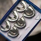 6-Piece Dental Impression Tray Set with Storage Box – Upper & Lower Mouth Trays