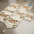 Artisanal Handcrafted Floral Coffee Table Linens Set