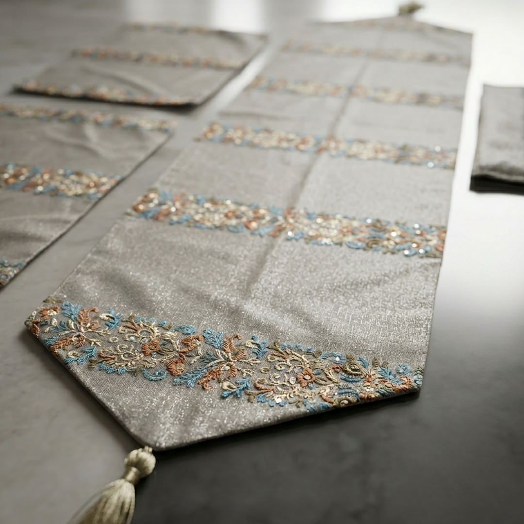 Artisanal Handcrafted Coffee Table Linens Set