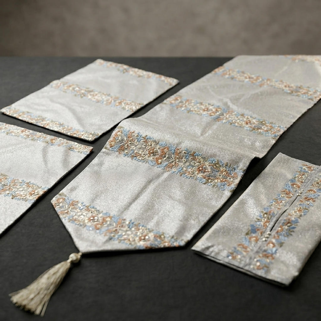 Artisanal Handcrafted Coffee Table Linens Set