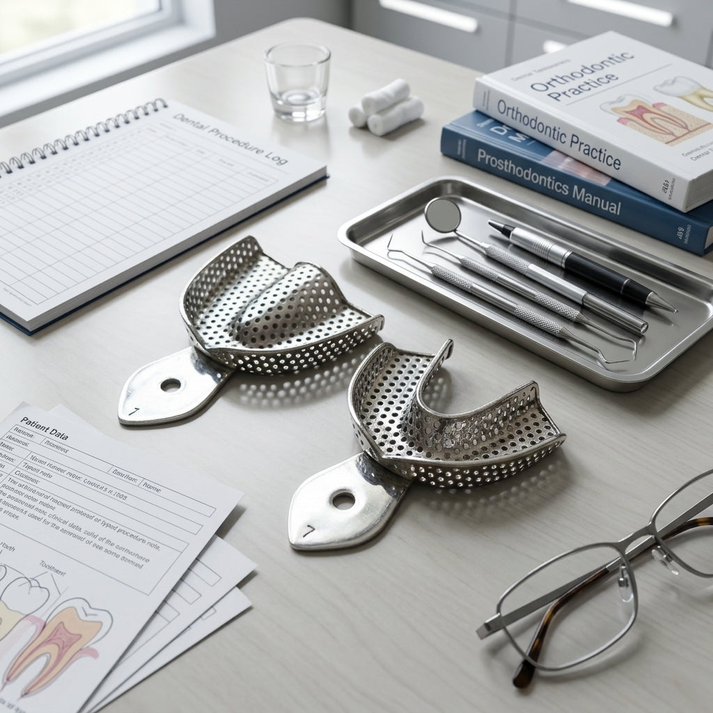 Perforated Stainless Steel Dental Impression Tray Set