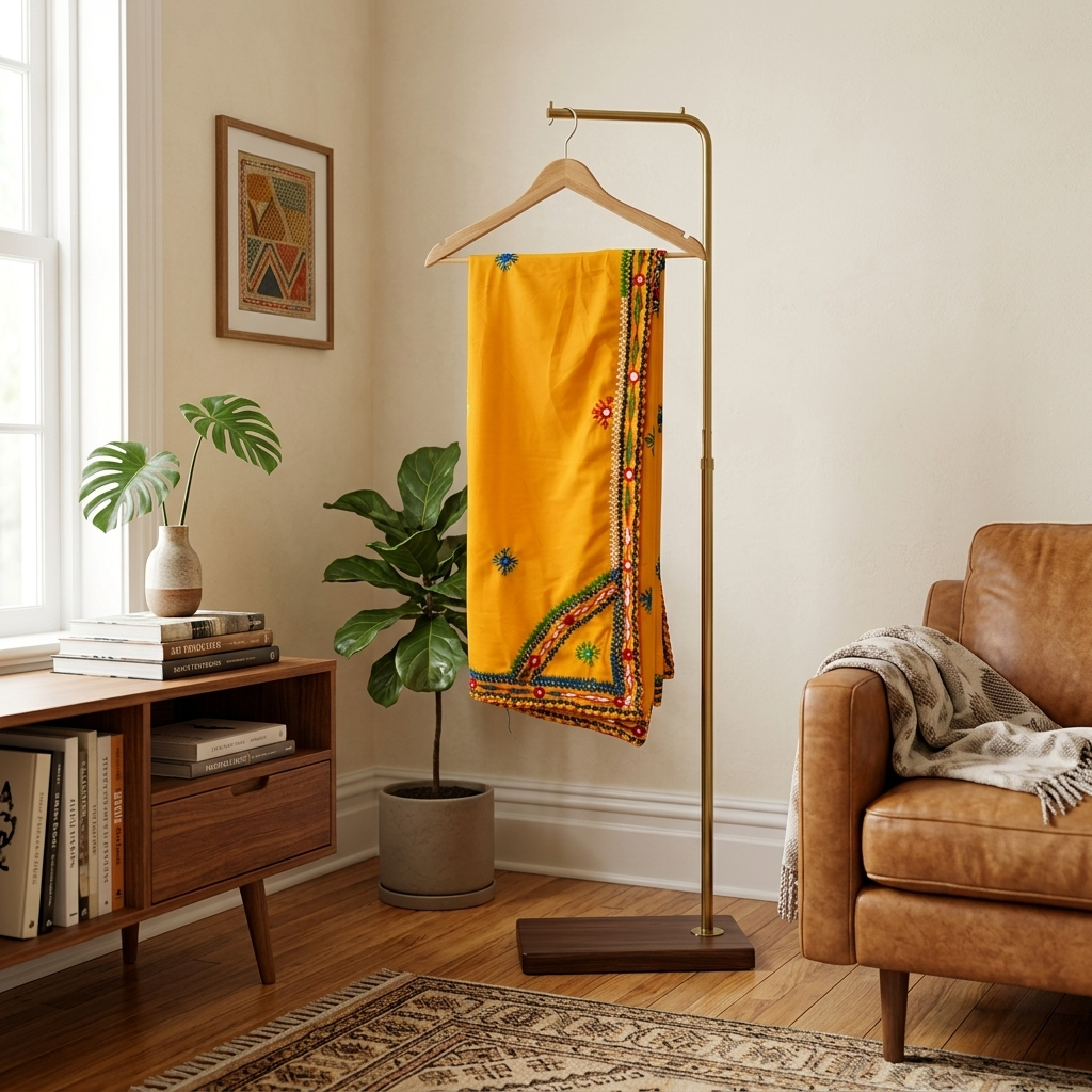 Hand-Embroidered Traditional Heritage Shawl – Authentic Ethnic Tribal Dupatta & Wall Hanging
