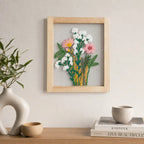 Handcrafted Embroidered Wall Hanging with Wooden Frame | 10×12 Inch