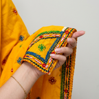Hand-Embroidered Traditional Heritage Shawl – Authentic Ethnic Tribal Dupatta & Wall Hanging