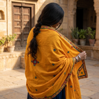 Hand-Embroidered Traditional Heritage Shawl – Authentic Ethnic Tribal Dupatta & Wall Hanging