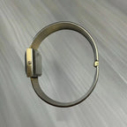 Royal Dynasty Women’s Bangle Cuff Watch, Square Gold‑Tone Dial, Hinged Bracelet, Working