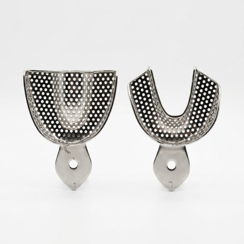 Perforated Stainless Steel Dental Impression Tray Set