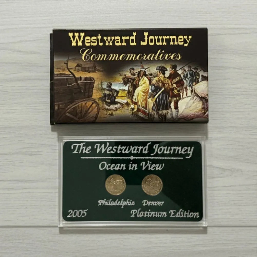 2005 Westward Journey “Ocean in View!” Jefferson Nickel Set P & D Uncirculated – Gift Holder/Platinum Edition