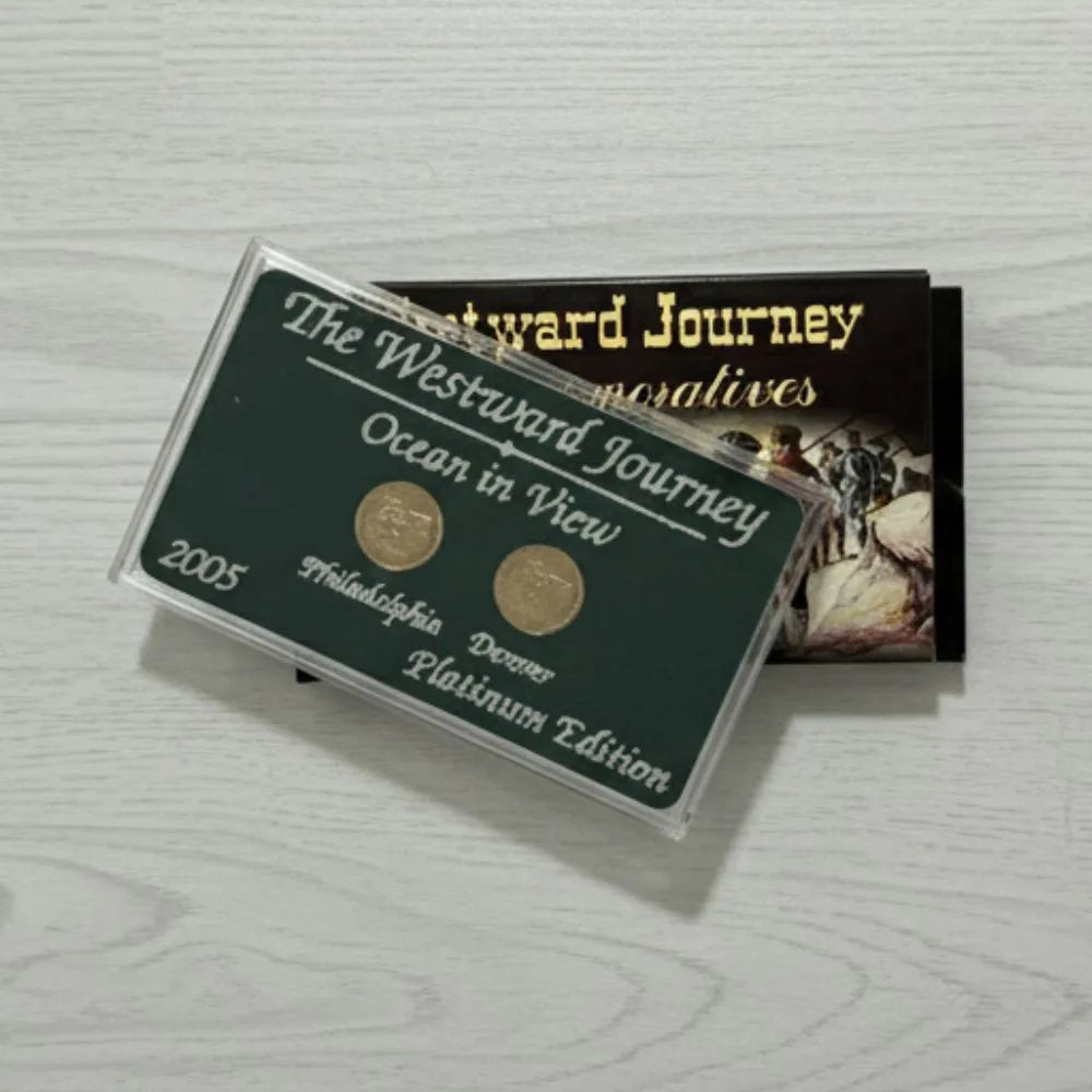 2005 Westward Journey “Ocean in View!” Jefferson Nickel Set P & D Uncirculated – Gift Holder/Platinum Edition