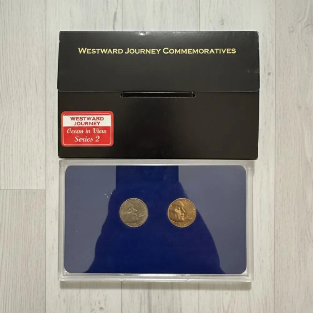 2005 Westward Journey “Ocean in View!” Jefferson Nickel Set P & D – Series 2 – Uncirculated in Holder with Sleeve