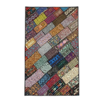 Vintage Tribal Patchwork Quilt – Mixed Pattern, Fabric Collage, Boho Decor Throw, Handmade by Craftswomen from Thar Desert, Sindh, Pakistan