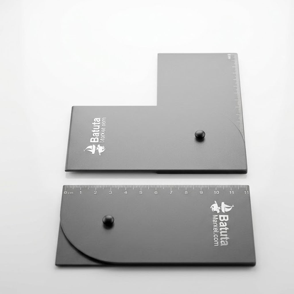 Professional Beard Shaping Tool and Hairline Guide with Built-In Measurement Ruler