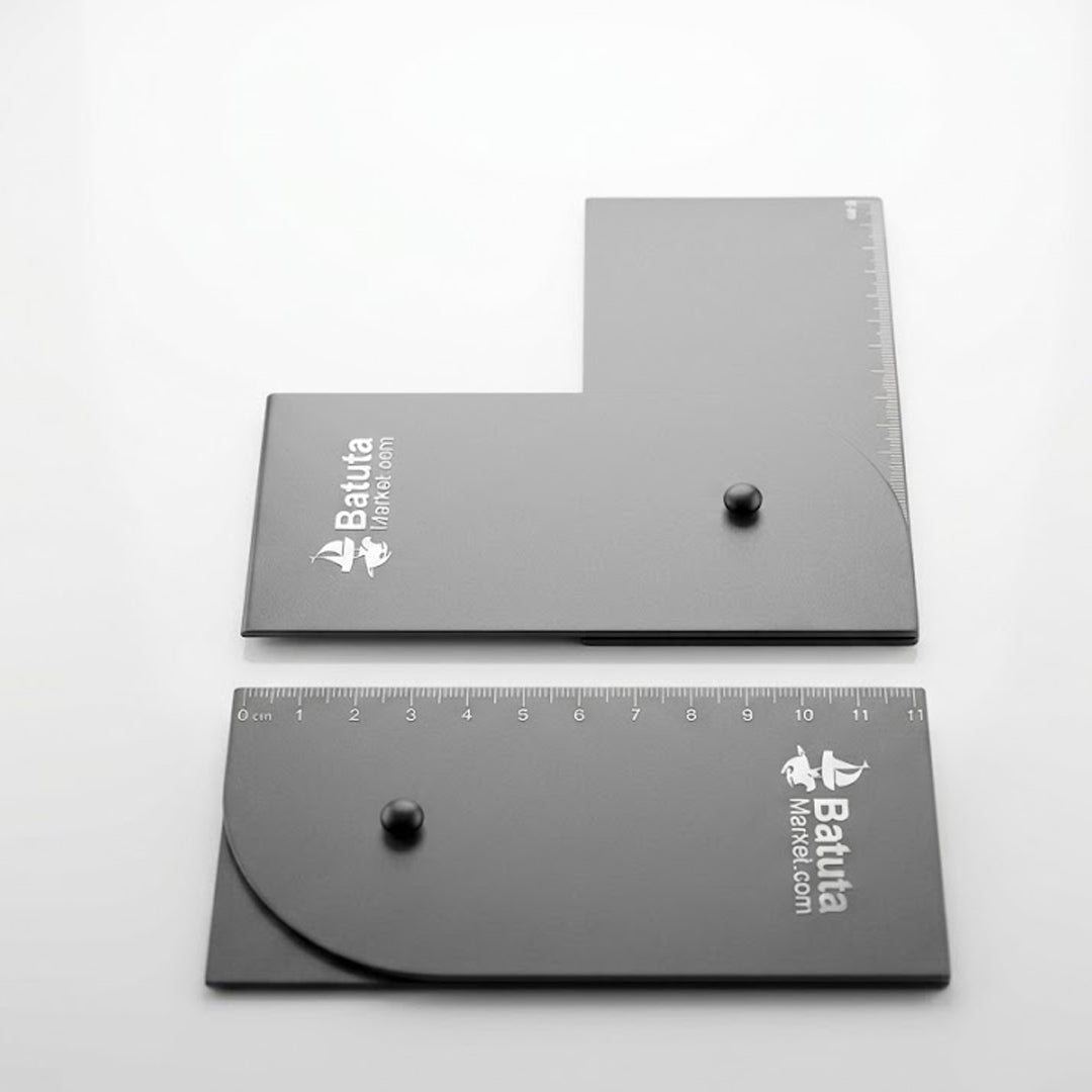 Professional Beard Shaping Tool and Hairline Guide with Built-In Measurement Ruler