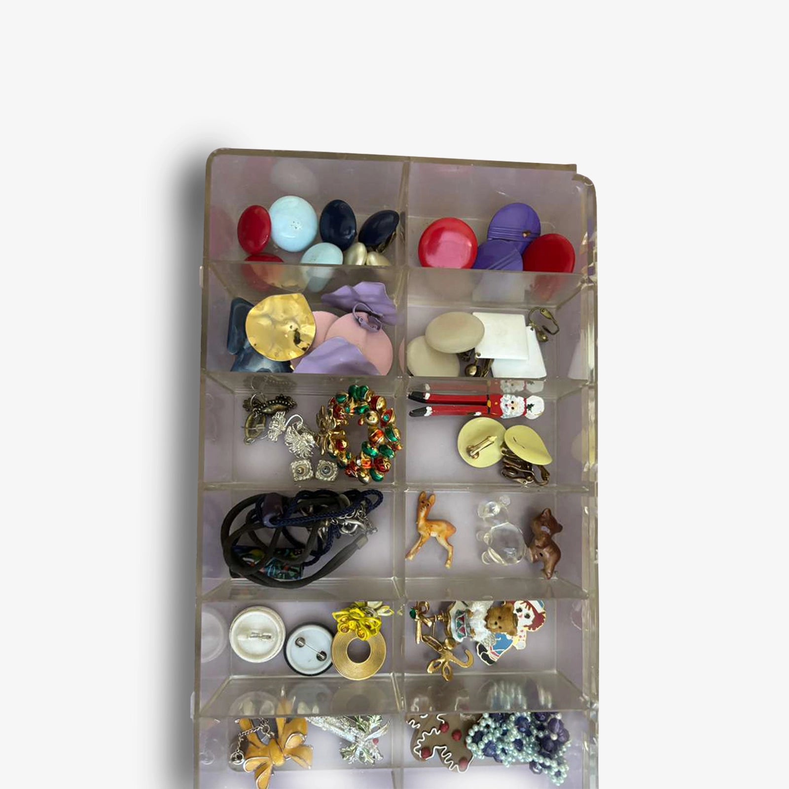 Mixed Vintage & Modern Costume Jewelry Lot – Brooches, Earrings, Pendants & Findings for Resale or Craft