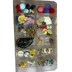 Mixed Vintage & Modern Costume Jewelry Lot – Brooches, Earrings, Pendants & Findings for Resale or Craft
