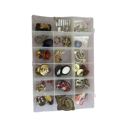 Vintage Costume Jewelry & Clip‑On Earring Lot – 1980s Plastic Buttons, Holiday Pieces & Charms for Wear or Craft