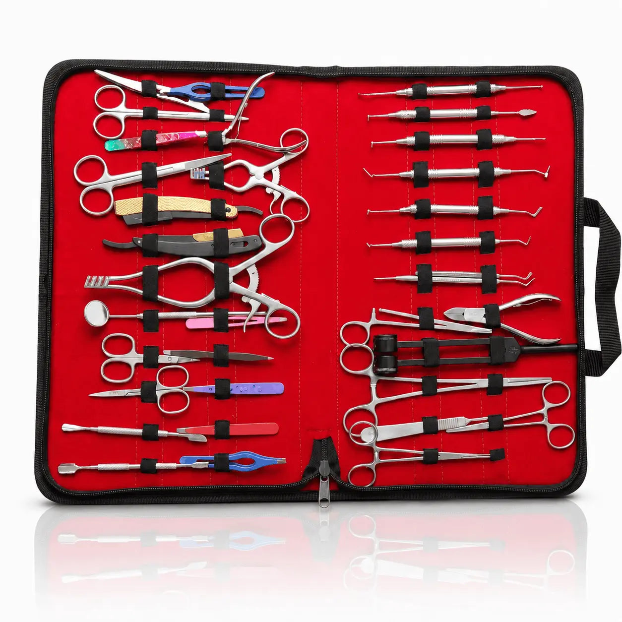 32-Piece Professional Barbering, Grooming & Manicure Master Kit with Zippered Carrying Case
