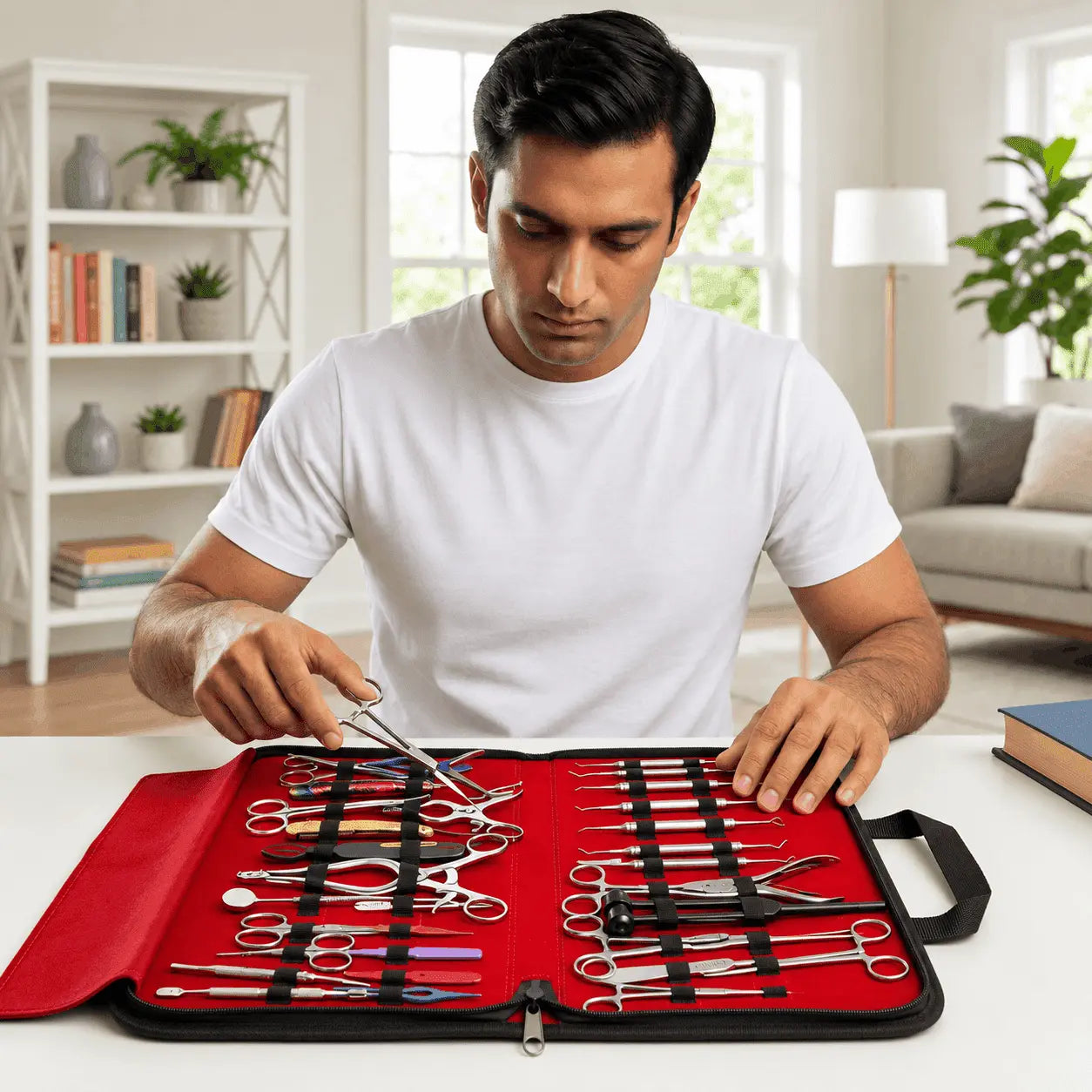32-Piece Professional Barbering, Grooming & Manicure Master Kit with Zippered Carrying Case