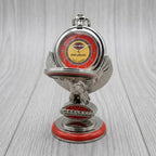 Franklin Mint Harley‑Davidson Pocket Watch with Eagle Desk Stand, Boxed, Unused