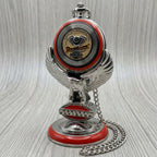 Franklin Mint Harley‑Davidson Pocket Watch with Eagle Desk Stand, Boxed, Unused