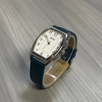 EOS New York Tonneau Quartz Watch, Japan Mov’t, Blue Leather Strap, Boxed, Women/Unisex