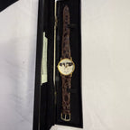 Illinois Vietnam Veterans Memorial Commemorative Watch, “Dedication May 7, 1988,” Quartz, Gold‑Tone Case, Leather Strap