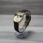 Illinois Vietnam Veterans Memorial Commemorative Watch, “Dedication May 7, 1988,” Quartz, Gold‑Tone Case, Leather Strap