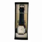 EOS New York Tonneau Quartz Watch, Japan Mov’t, Blue Leather Strap, Boxed, Women/Unisex