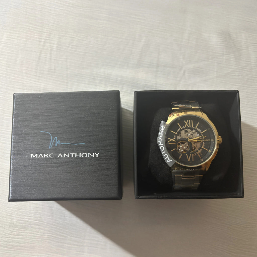 Marc Anthony FMDMA537 Automatic Skeleton Men’s Watch, Two‑Tone Stainless, New in Box