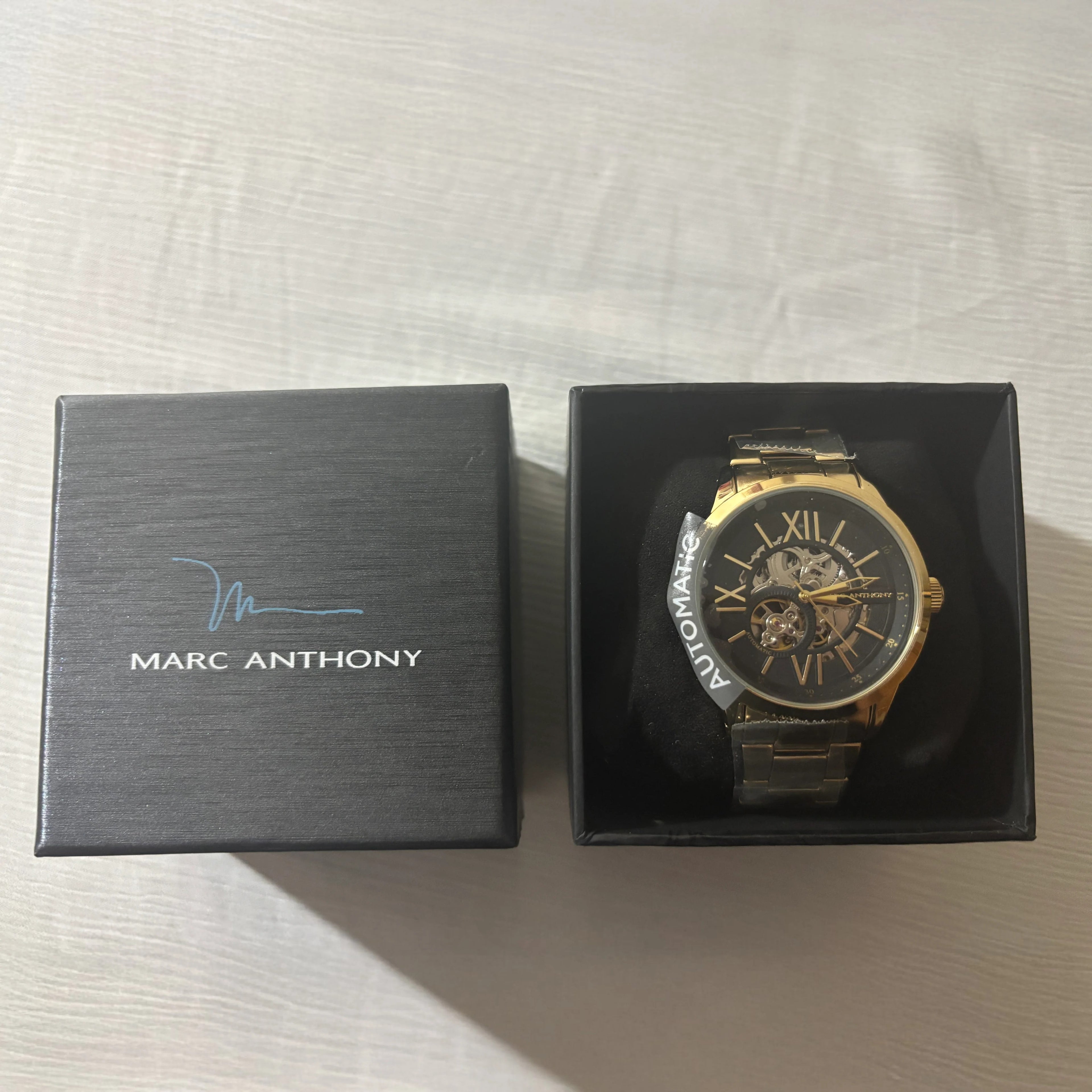 Marc Anthony FMDMA537 Automatic Skeleton Men’s Watch, Two‑Tone Stainless, New in Box