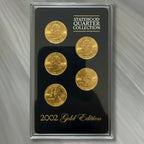 2002 U.S. Mint State Quarters Proof Set– Gold-Plated 5-Coin Collection