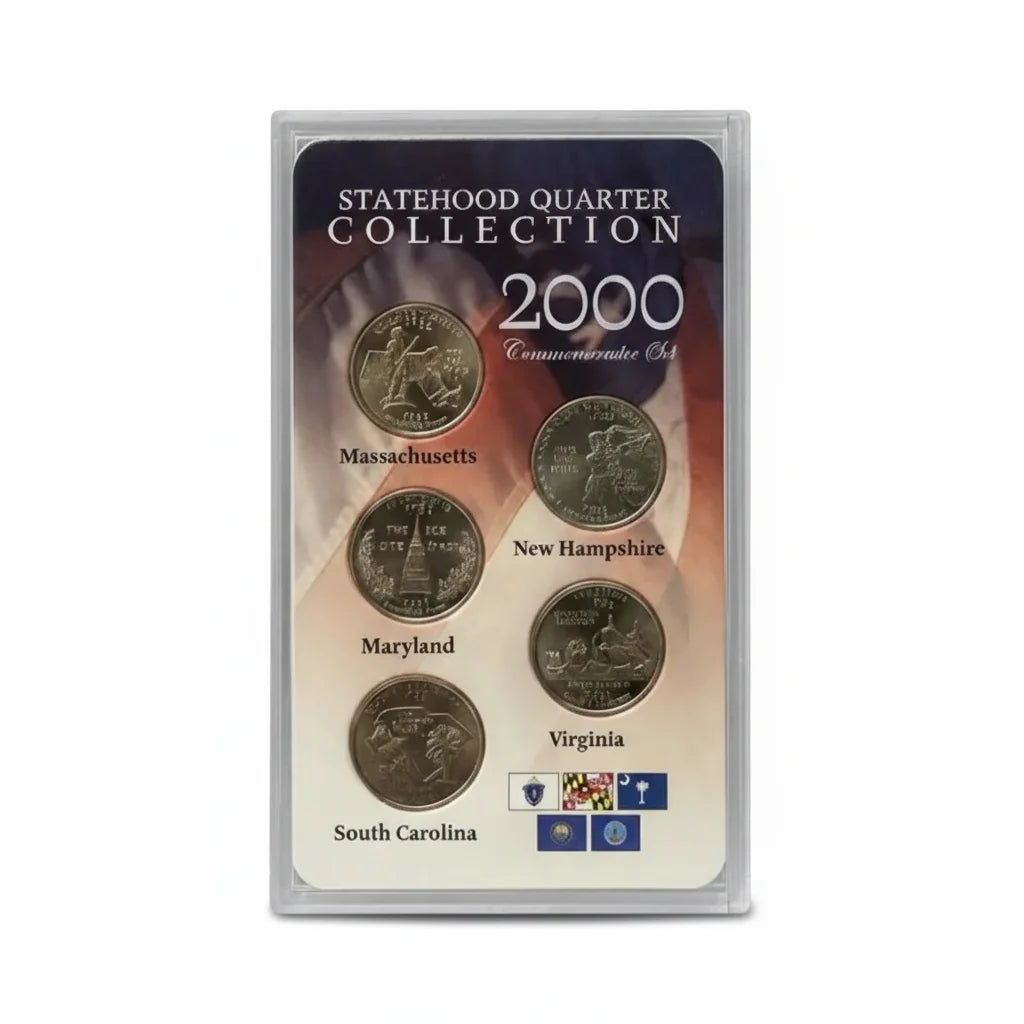 2000 Statehood Quarter Collection Commemorative Set (Massachusetts, Maryland, South Carolina, New Hampshire, Virginia)