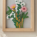 Handcrafted Embroidered Wall Hanging with Wooden Frame | 10×12 Inch