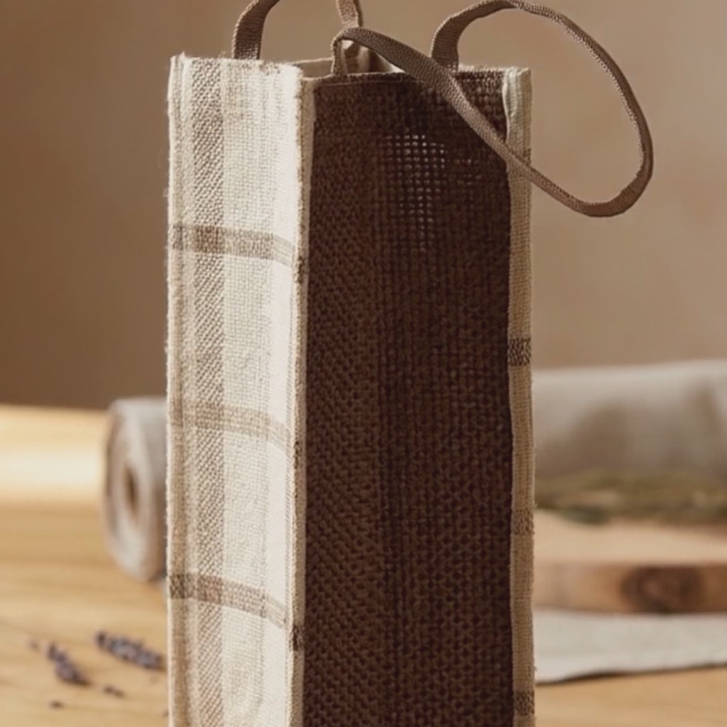 Handmade Jute Water Bottle Bag | Bottle Cover with Handle for Daily Use & Gifting