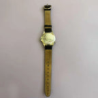 Timex Men’s INDIGLO Diver‑Style Watch – Black Bezel, White Dial, Leather Strap