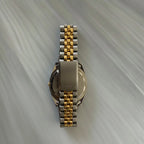 Seiko Quartz Day‑Date Men’s Watch, Two‑Tone Jubilee Bracelet, Silver Dial, Boxed, 1990s